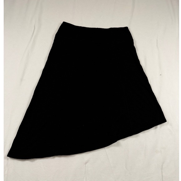 Prana Dresses & Skirts - Prana Black Asymmetrical Slub Knit Midi Skirt Womens XS Casual Travel Gorpcore